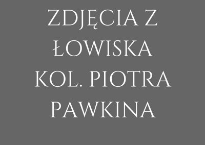 ZDJĘCIA Z ŁOWISKA KOL. PIOTRA PAWKINA